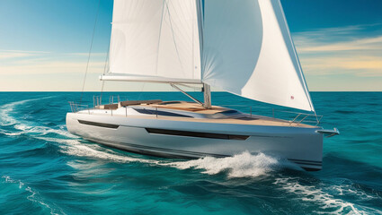 Obraz premium sailing boat on the sea