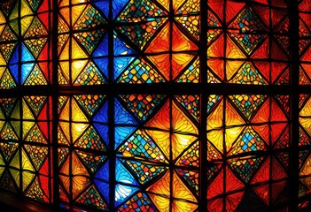 Fototapeta premium intricate glass patterns vivid illumination showcasing colorful designs light reflections, art, vibrant, texture, showcase, bright, shine, brilliance