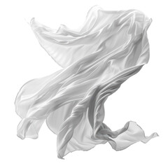Fototapeta premium Single White Paper Falling Isolated on Transparent or White Background, PNG