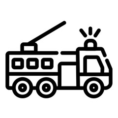 ladder truck Line Icon