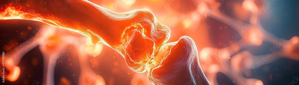 Poster close-up view of neurons connecting, symbolizing communication in the brain's complex network, vibra