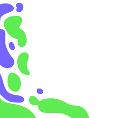 tranparant object illustration green and purple