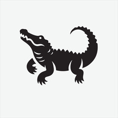 Alligator    vector design white illustrator