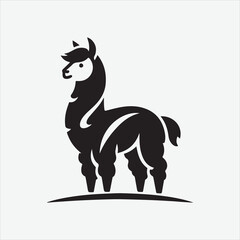 Alpaca   vector design white illustrator