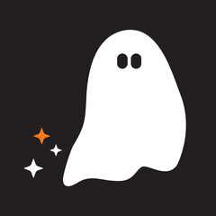 Scary Halloween ghost. Vector ghost.
