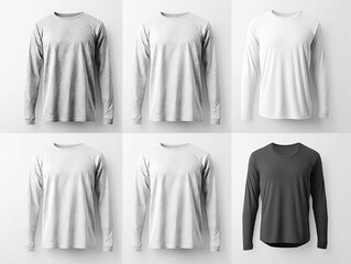 long sleeve t-shirts mockup, 4k, Ultra realistic, Details t-shirt fabric Texture