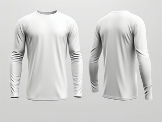 long sleeve t-shirts mockup, 4k, Ultra realistic, Details t-shirt fabric Texture