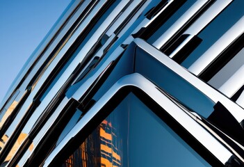 Obraz premium reflective chrome finishes contemporary industrial surfaces showcasing modern design innovation materials, coating, shiny, texture, appearance, steel, metal