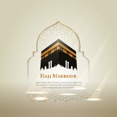 islamic hajj pilgrimage card design