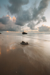 sunset on the beach