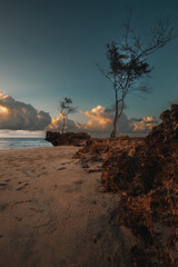 sunset on the sea