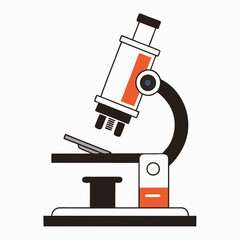 Colorful Microscope Illustration for Education and Science Projects