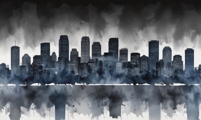 The Cityscape: A Watercolor Painting
