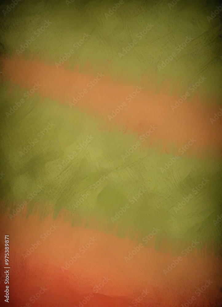 Poster a textured background with a gradient of green and orange colors, creating a warm and vibrant appear