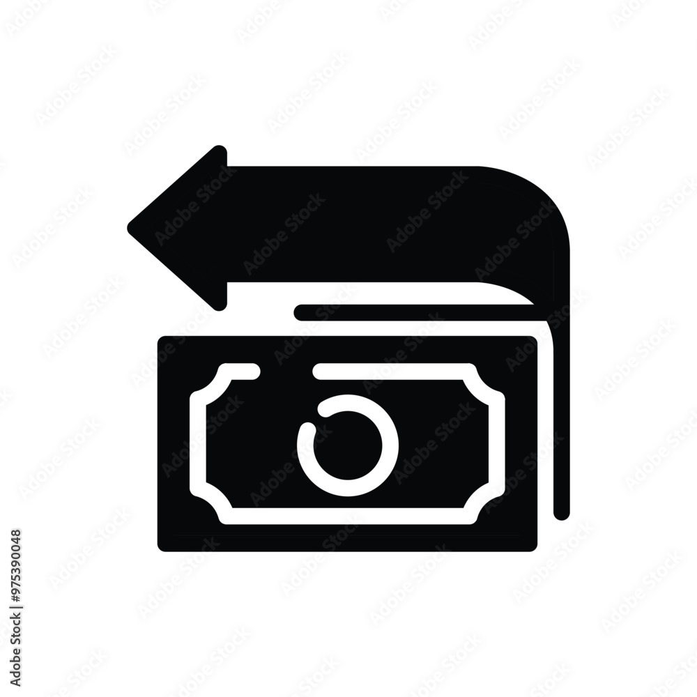Poster cash back solid icon vector design good for web or mobile app