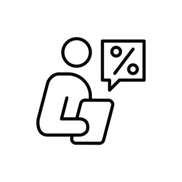 recommend clip art: tax advisor thin outline icon vector design good for web or mobile app