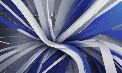 a striking abstract composition of intersecting blue and white lines, creating a dynamic and visually captivating effect.