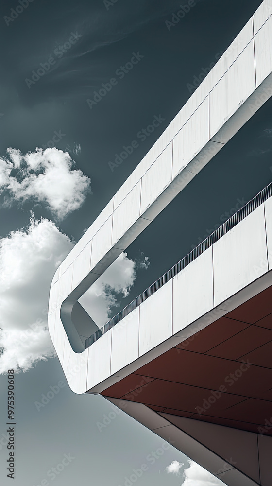 Aufkleber modern architecture features bold geometric shapes and sleek lines, showcasing unique design against