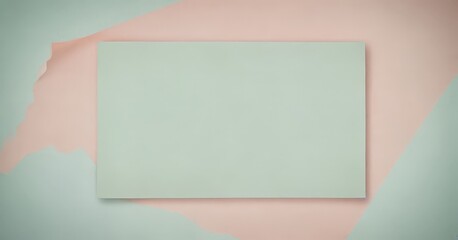 A blank white square is centered against a pastel-colored background, with a subtle texture and a gradient effect.