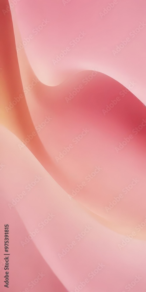 Poster the image is a blurred, abstract representation of a pink and orange wave, with a gradient effect tr