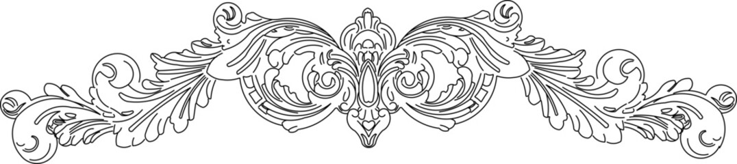 Sketch vector illustration silhouette design ornament classical ethnic vintage traditional european 