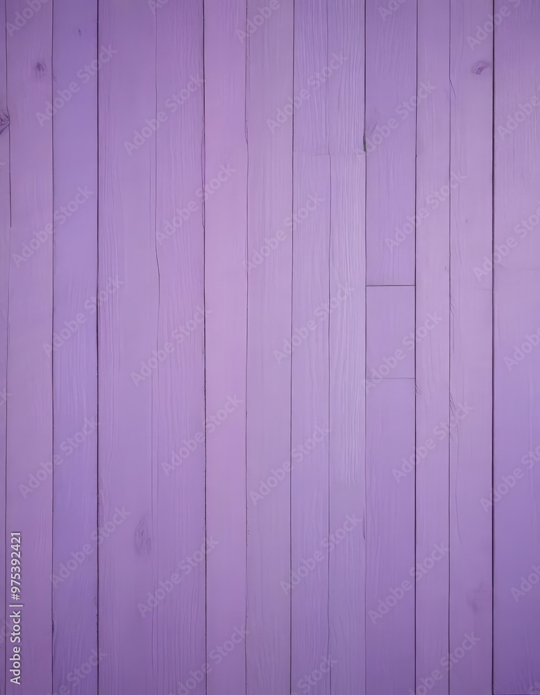Poster a close-up view of a wooden surface with vertical planks in a light purple color, creating a texture