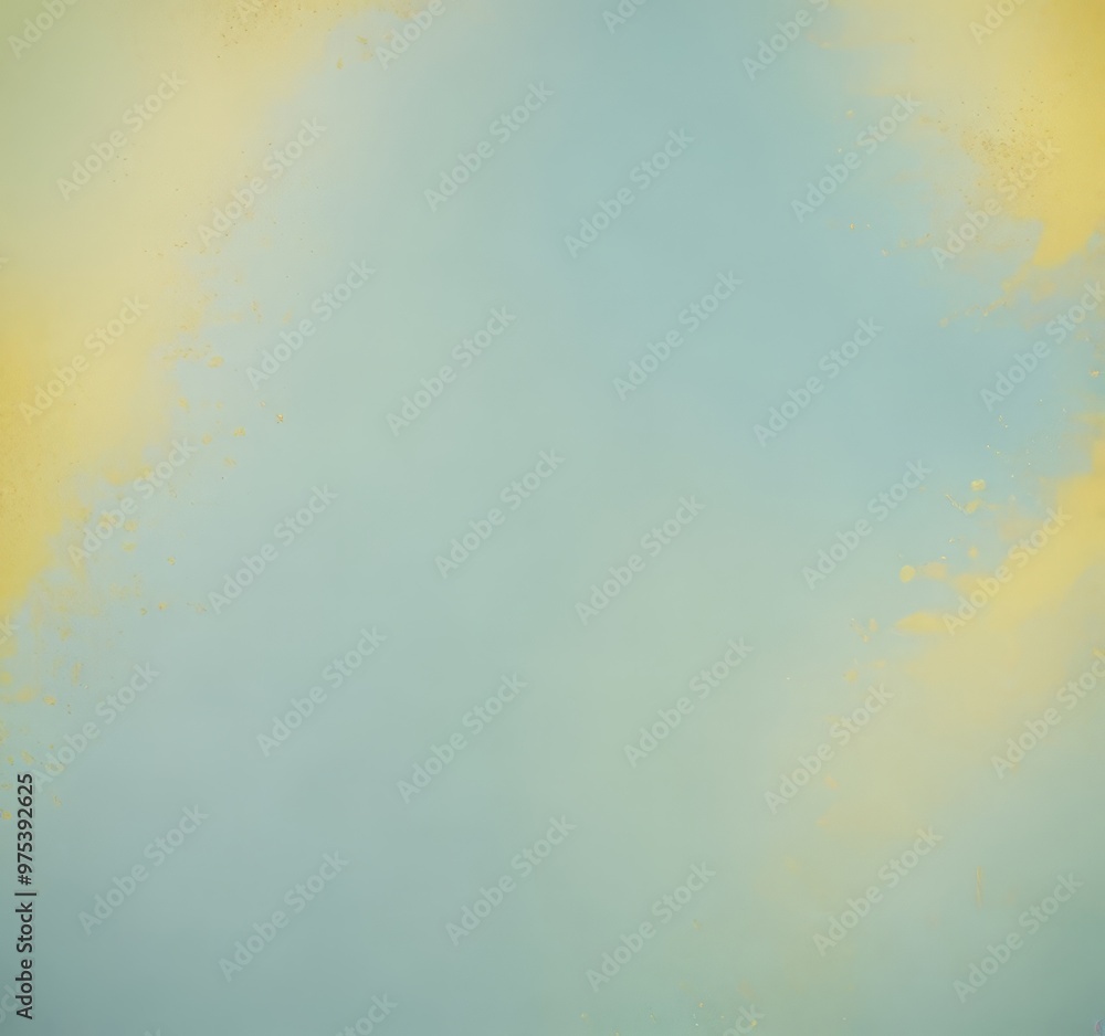 Poster the image is a blurred abstract background with a gradient of blue and yellow colors, creating a sen