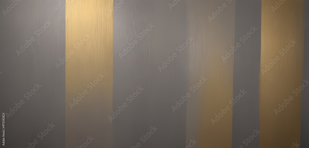 Poster a series of vertical stripes in varying shades of gray and gold, creating a gradient effect.
