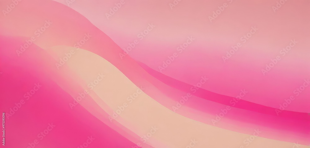 Poster a gradient of pink and peach colors, with a soft, flowing effect that creates a sense of movement an
