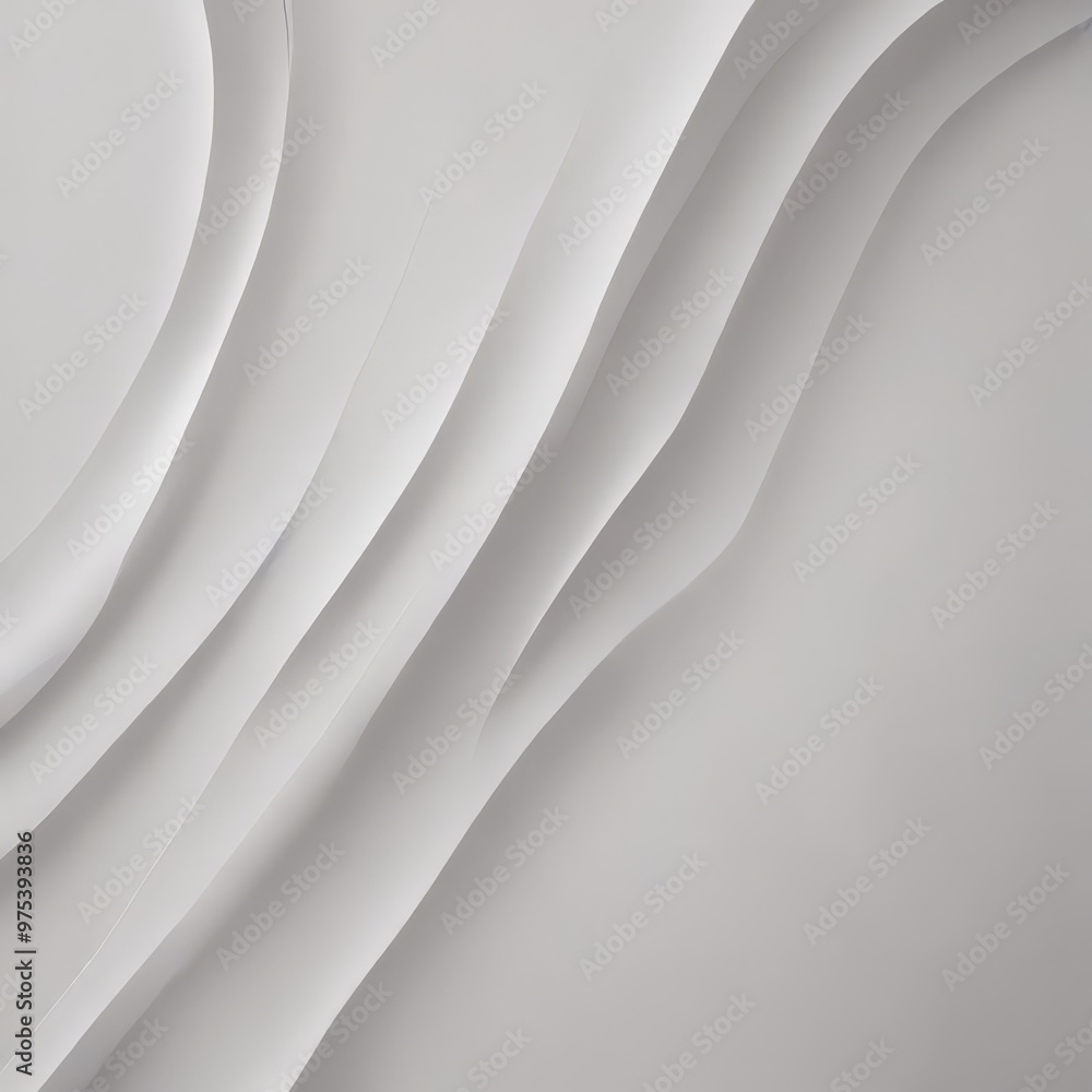 Poster a white, abstract pattern with curved lines and a gradient effect, creating a sense of movement and 