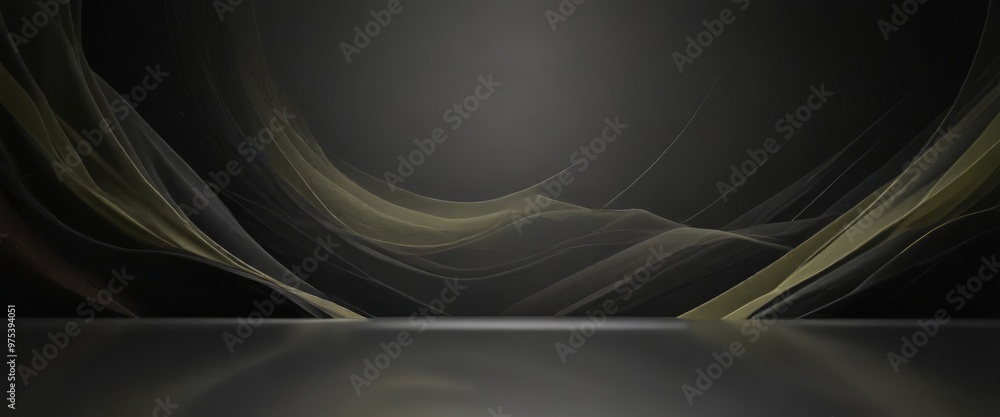 Poster the image presents a dark, abstract background with a gradient of colors, transitioning from black t