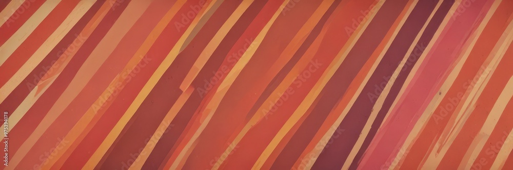 Poster a diagonal pattern of vertical stripes in various shades of orange, red, and yellow, creating a vibr