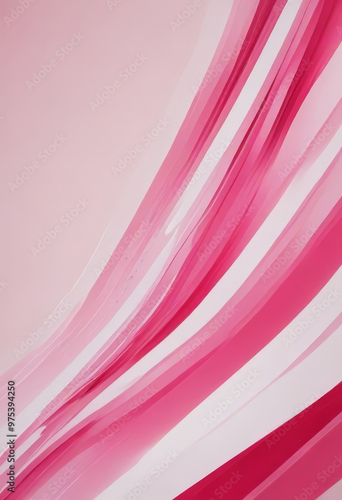 Poster a vibrant abstract composition of pink and white stripes, creating a dynamic and visually striking p