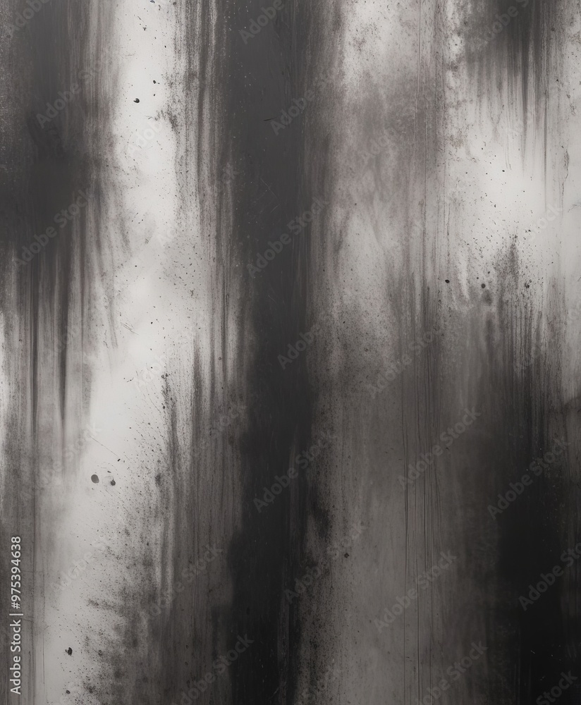 Poster the image is a black and white photograph of a textured surface, with a vertical line running throug