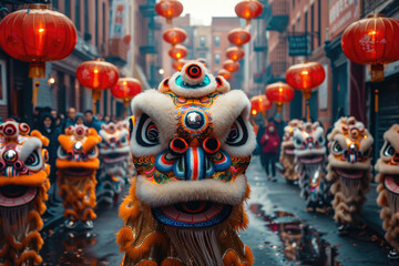 Chinese New Year, Lion Dance on the Streets