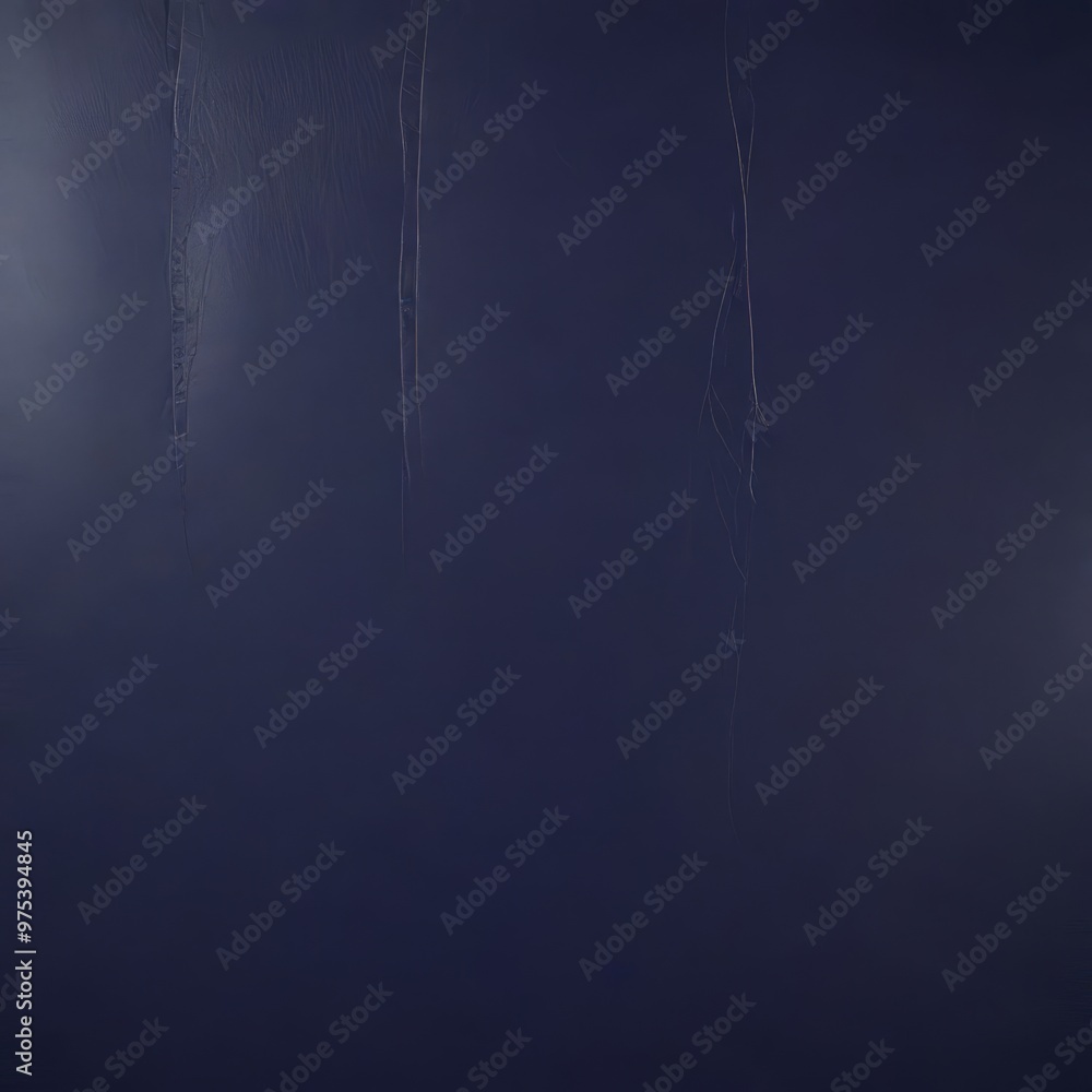 Poster a dark blue wall with three vertical cracks running across it, creating a sense of depth and texture