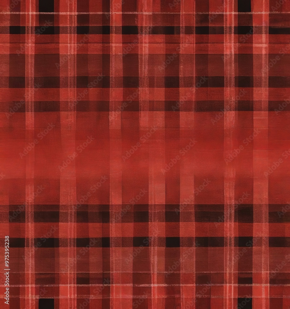 Poster a red and black checkered pattern with a gradient effect, creating a visually striking and abstract 