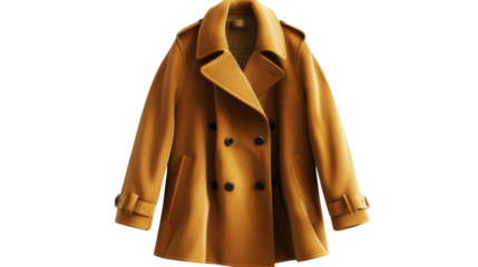 Brown coat on transparent background