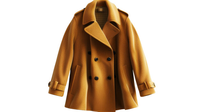 Brown coat on transparent background