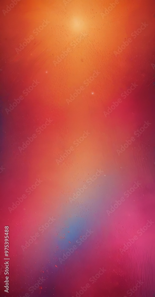 Poster a vibrant gradient background with a gradient of warm colors transitioning from orange to pink, and 