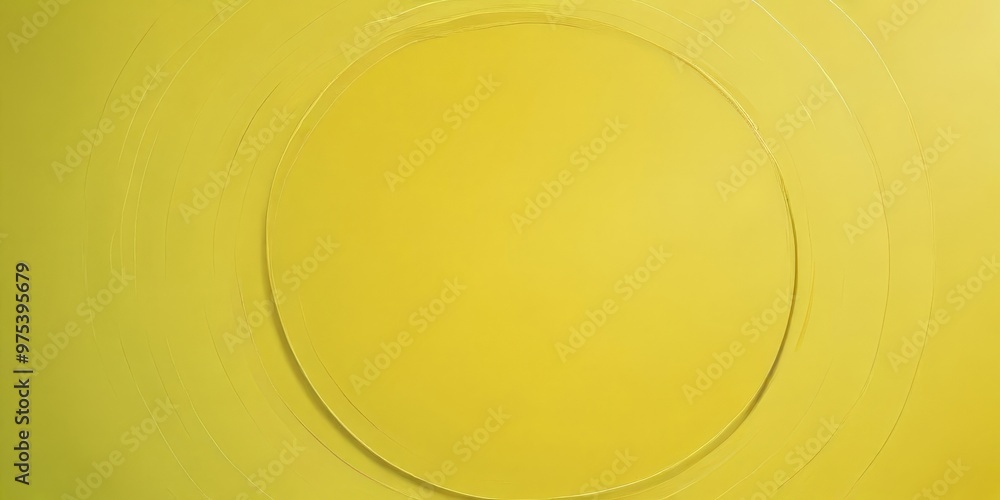 Poster a yellow circle with a white outline, set against a yellow background with a subtle gradient effect.