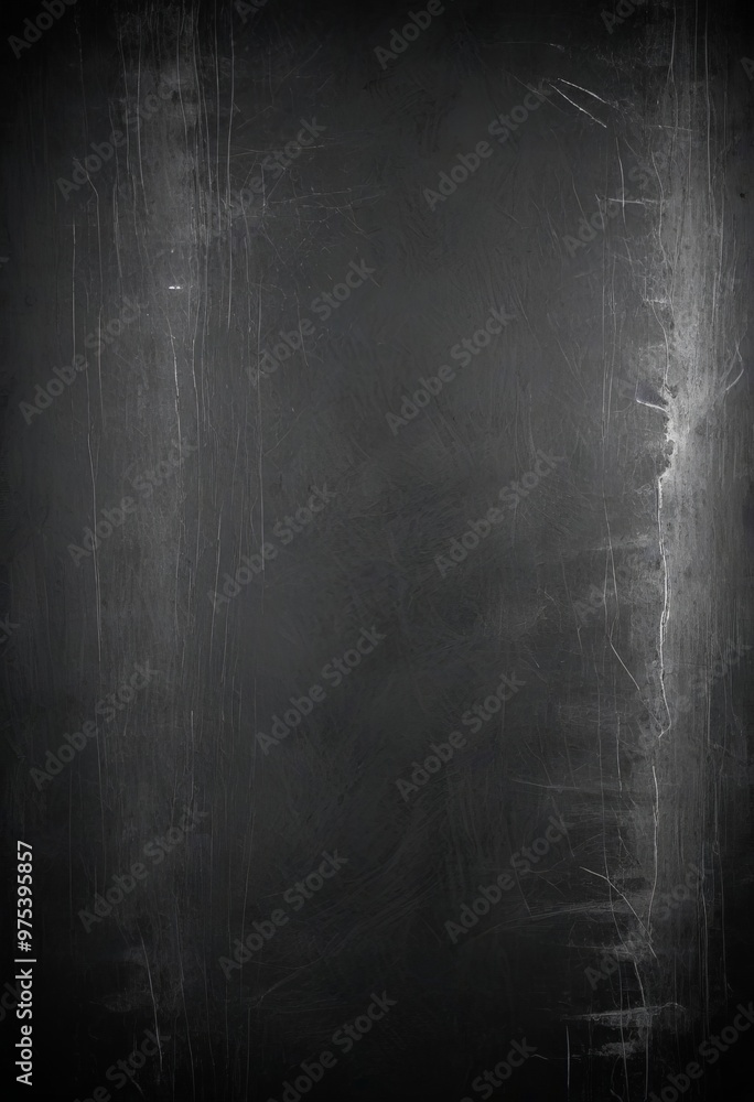 Poster a black, textured surface with visible scratches and marks, creating a sense of depth and texture.