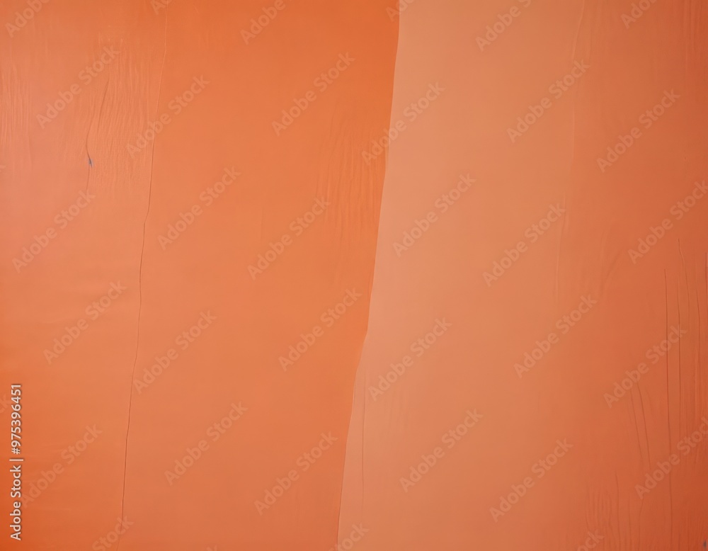 Poster a close-up view of a textured orange wall with a vertical line running across it.