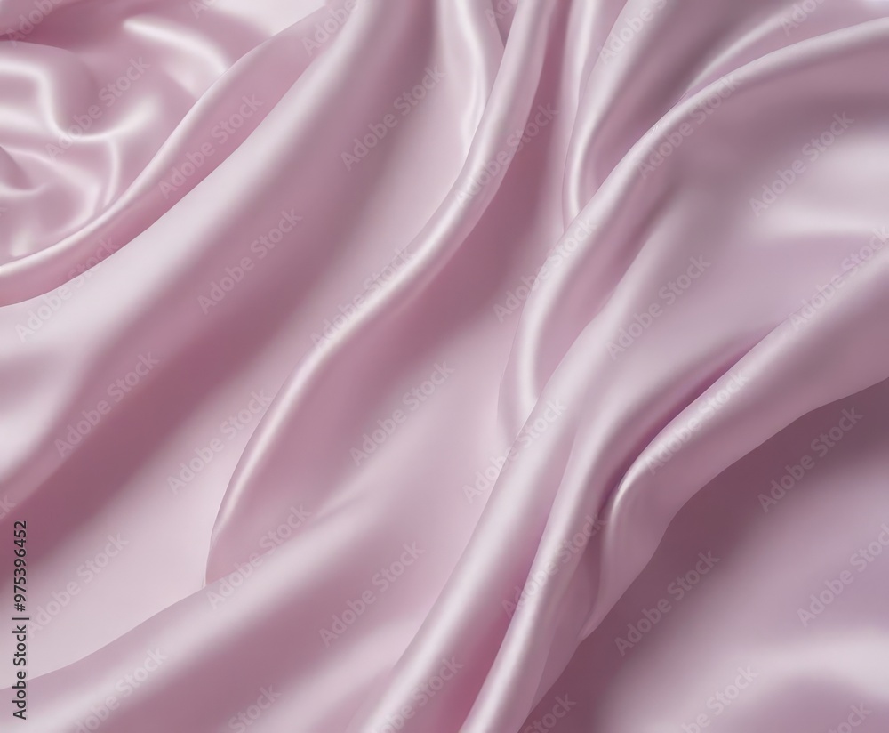 Poster a close-up view of a soft, flowing pink satin fabric, with its folds and creases creating a sense of