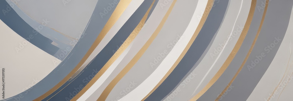 Poster a close-up view of a geometric abstract artwork composed of intersecting lines in various shades of 