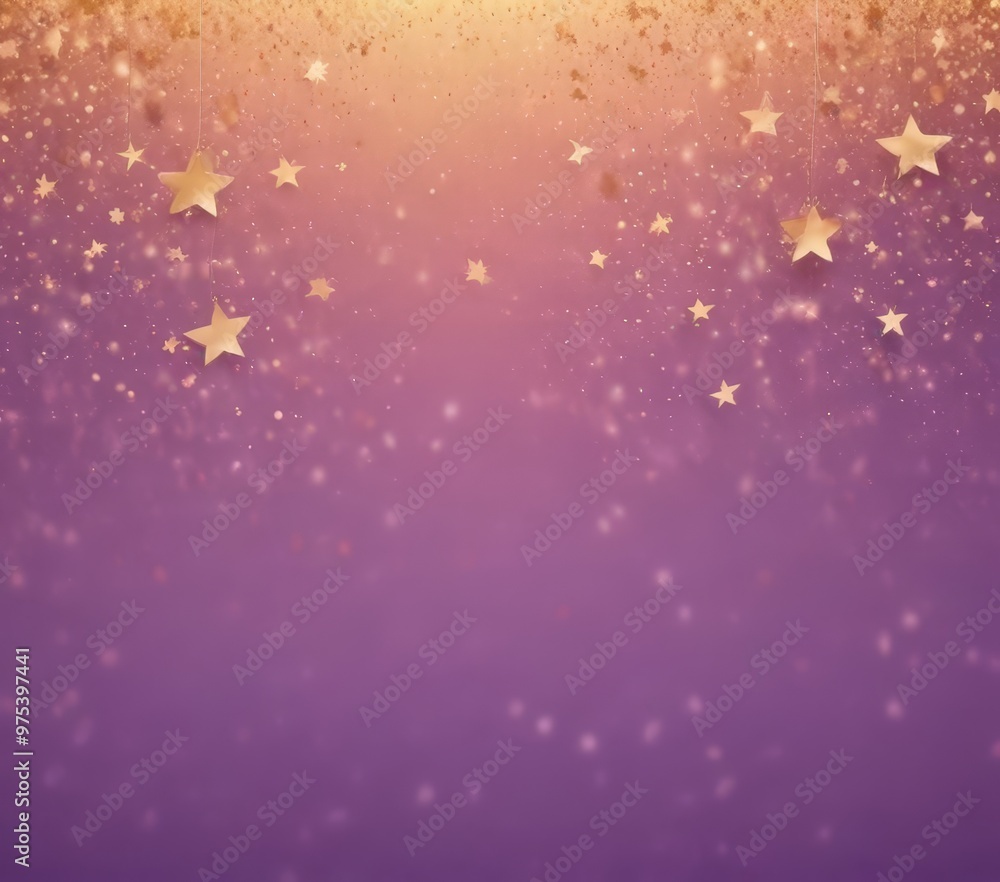 Poster a gradient background transitioning from a deep purple at the bottom to a warm orange at the top, wi