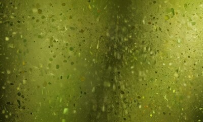 Obraz premium a close-up view of a green, textured surface with small, irregularly shaped dots or specks scattered throughout, creating a sense of depth and movement.