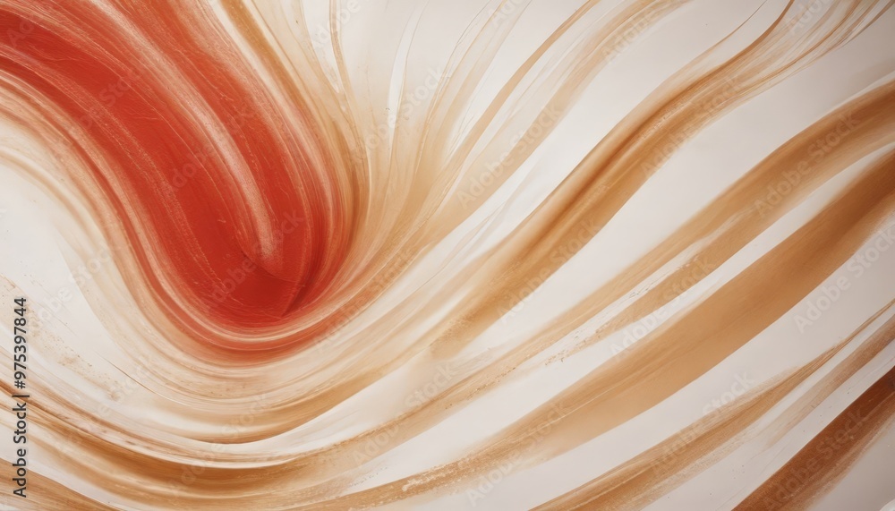 Poster abstract art featuring a swirling pattern of red and brown hues, creating a sense of movement and dy