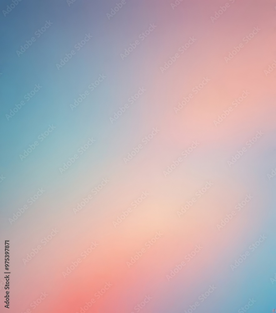 Poster the image is a gradient background with a gradient of blue, pink, and orange colors, transitioning s