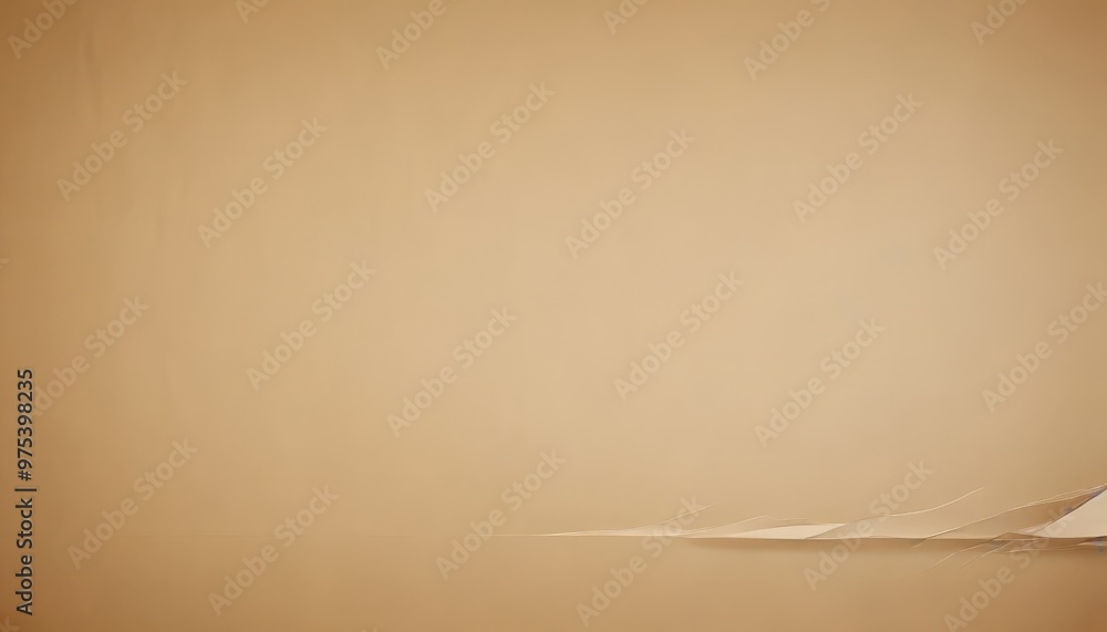 Poster a light brown wall with a subtle pattern of small white lines running horizontally across it, creati